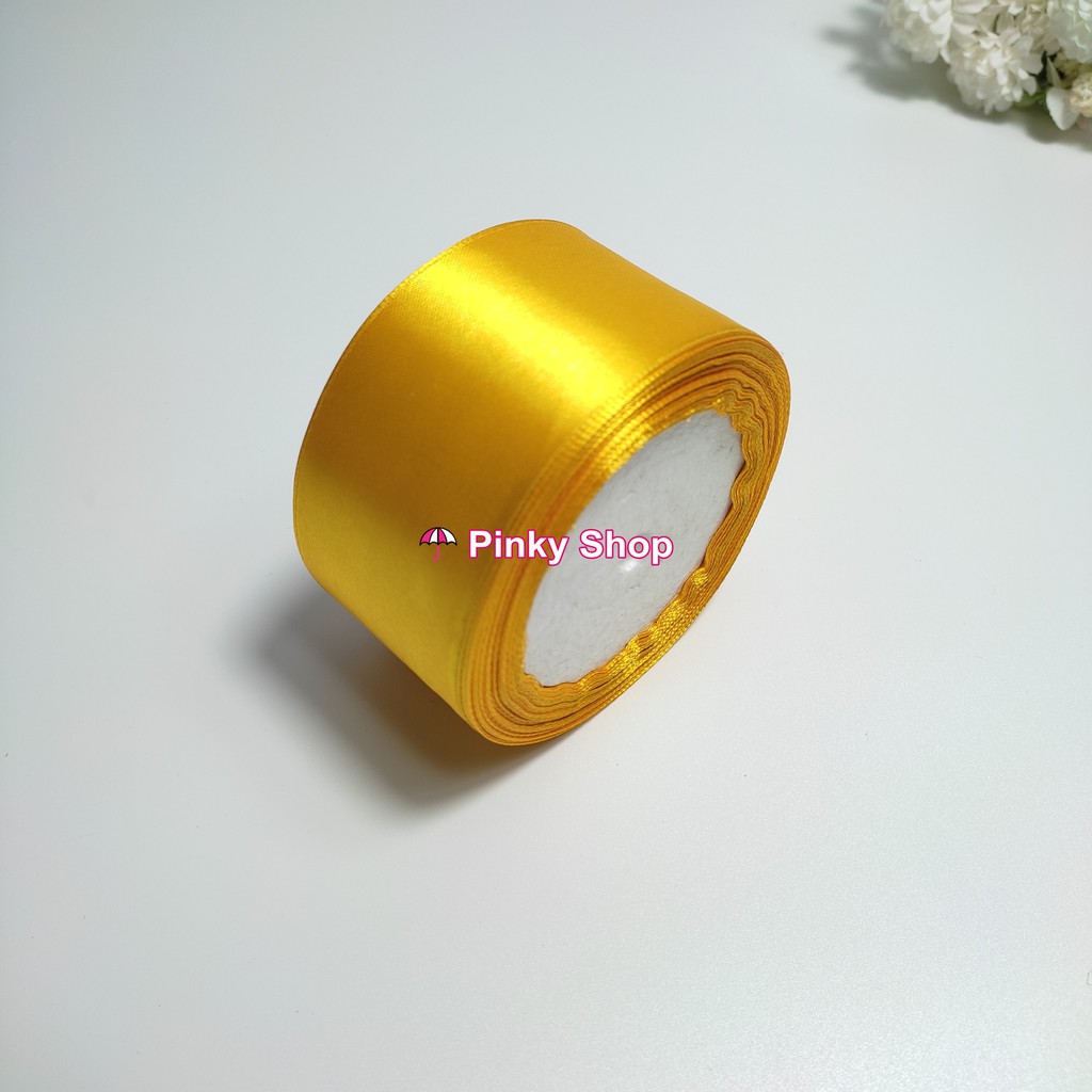 Ruy băng, dây ruy băng lụa Satin 5cm giá rẻ nhiều màu làm phụ kiện handmade Pinky Shop mã RBL05CM