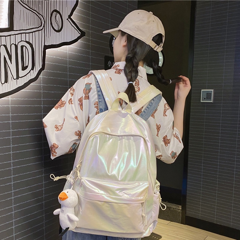 Ba lô học sinh chống thấm nước có khóa cài dễ thương chất lượng cao cho nữ sinh