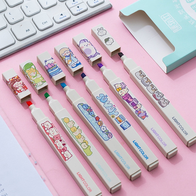 Sticker dán bút đáng yêu Sweet Jam-6 Decorme hình dán bút cute đáng yêu nhiều màu ( 1 tấm - chưa có BÚT )