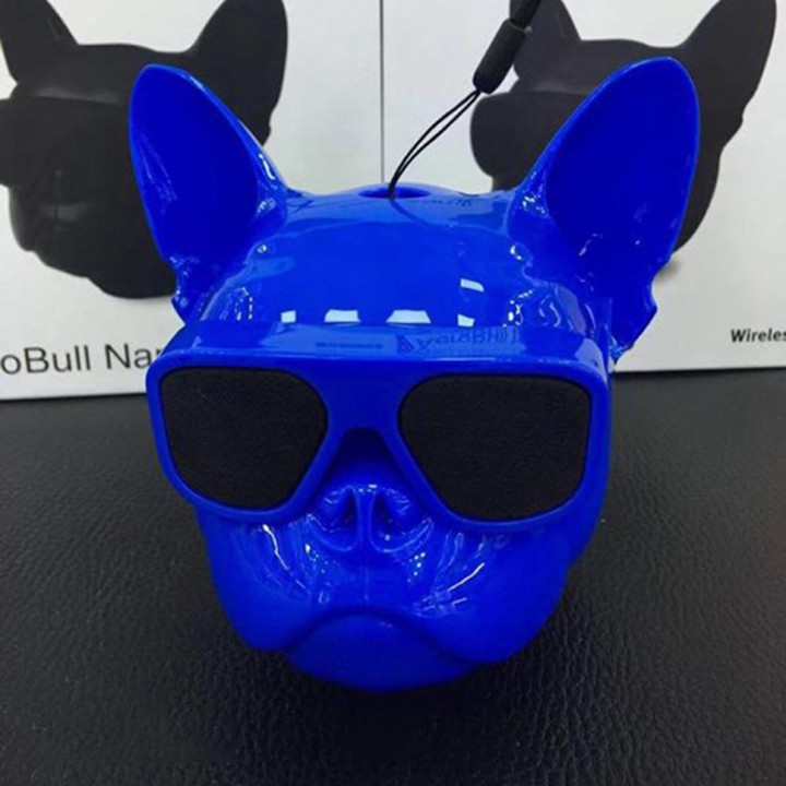 Loa bluetooth hình đầu chó đeo kính - Màu bất kì- Siêu bảo hành 1 đổi 1