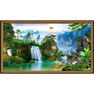 Tranh dán tường 3D VTC Tùng hạc diên niên LunaPT-003K