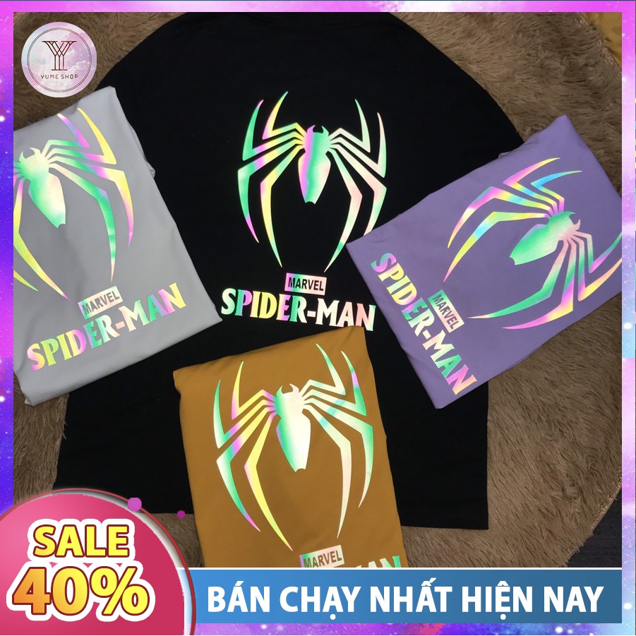 Áo Thun Phản Quang 7 Màu Spider Man Siêu Đẹp Siêu Cá Tính