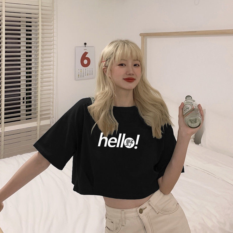 Áo Thun Lửng Tay Ngắn Dáng Rộng Phong Cách Hàn Quốc Thời Trang Mùa Hè 2022 Mới