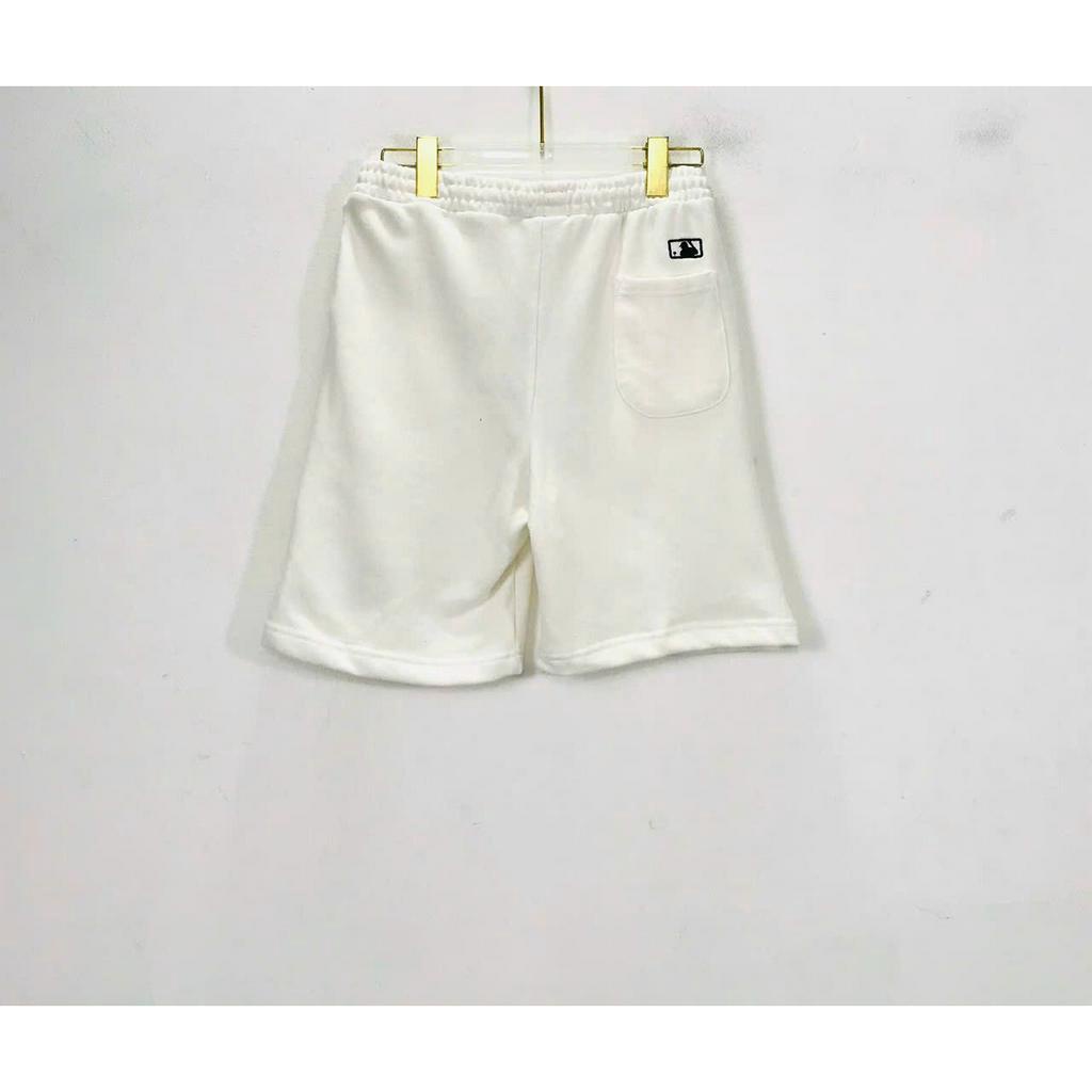 Quần Short Nam MLB Chất Liệu Thun Da Cá 2 Màu Đen Trắng Hàng Xuất Dư