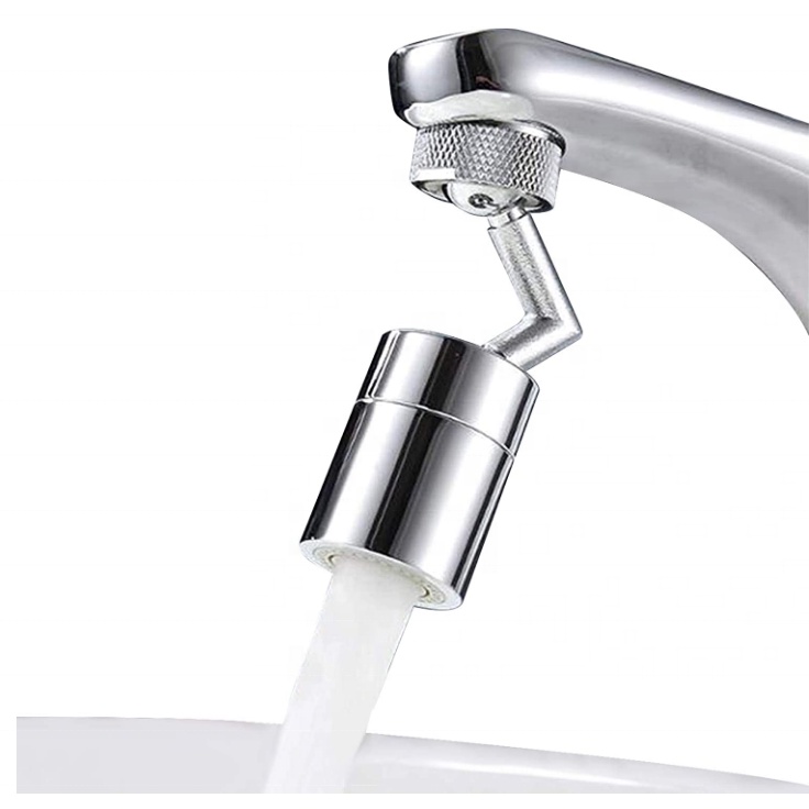 (Inox bóng) Đầu vòi nước, vòi tăng áp Lavabo 2 chế độ nước có thể xoay 720 độ chất liệu INOX bóng