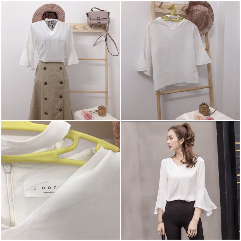 Áo xô trắng đẹp xúc xích dưới 60 kg