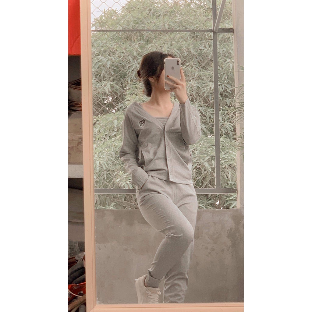 Đồ bộ nữ Thu Đông Chất Da Cá Dày Dặn, Mềm Co Giãn 4 Chiều Đẹp Mới Nhất Chất lượng cao