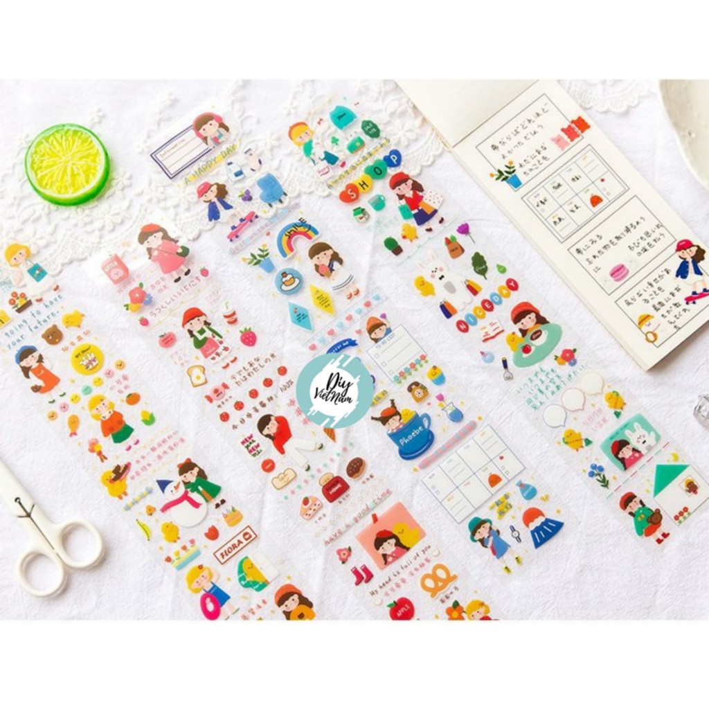 SET STICKER DÂY FLORA