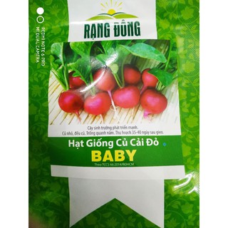 Hạt giống Củ cải đỏ baby gói 1gr❤️FREESHIP XTRA❤️