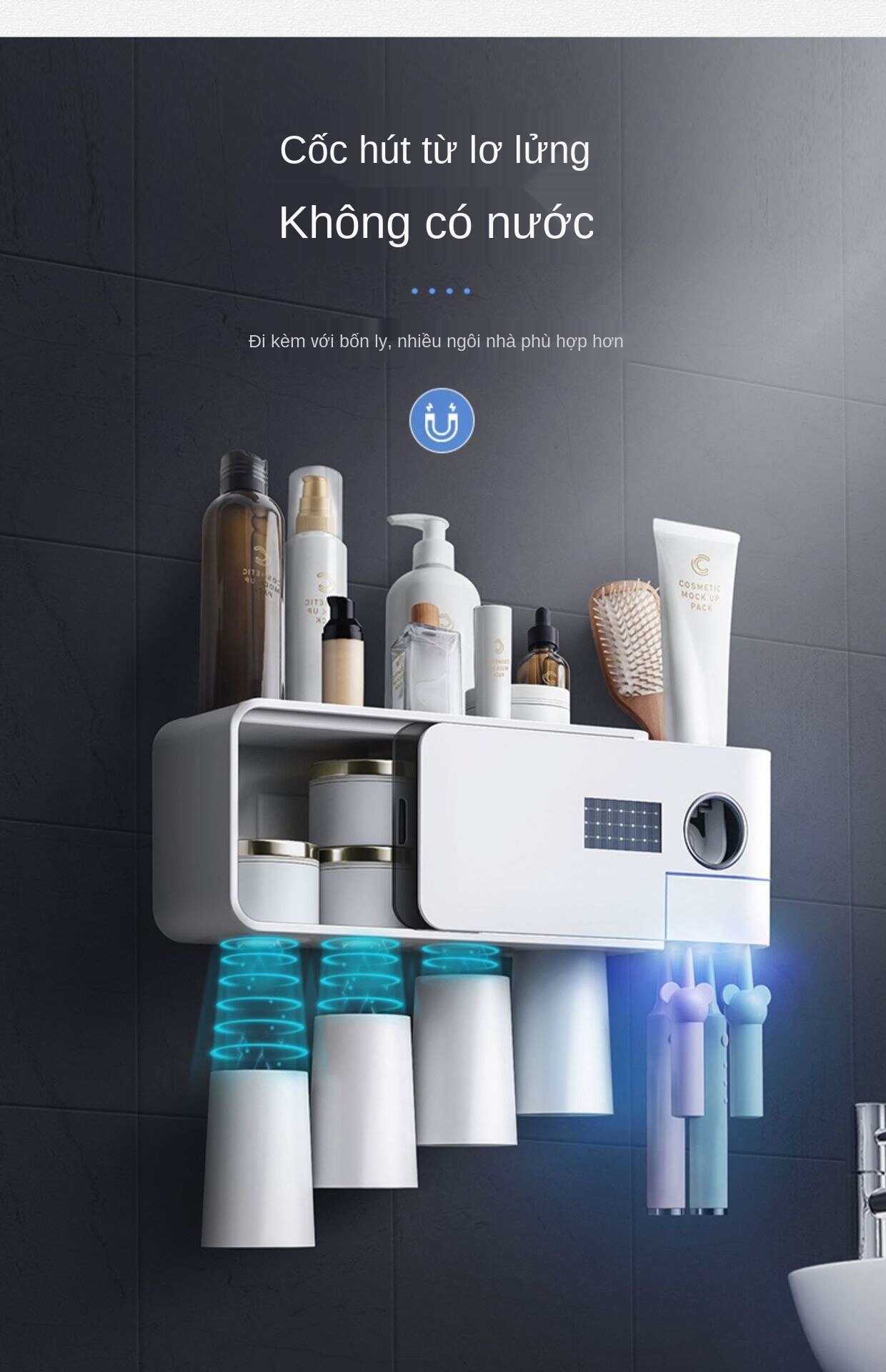 Giá Bàn Chải Đánh Răng Tia Cực Tím Khử Trùng Diệt Khuẩn Đa Năng Miễn Đục Lỗ | BigBuy360 - bigbuy360.vn