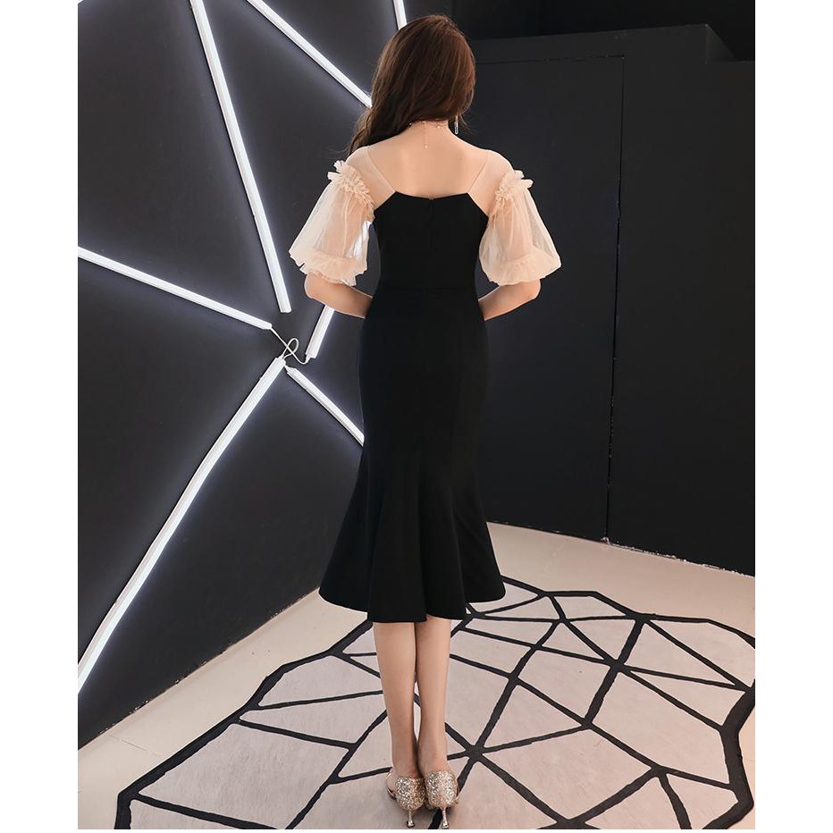 GIÁ CỰC RẺ - ĐẦM DỰ TIỆC SANG CHẢNH ĐUÔI CÁ ĐẦM BODY ĐUÔI CÁ PHỐI TAY LƯỚI, ĐẦM BODY NỮ BIGSIZE D3225
