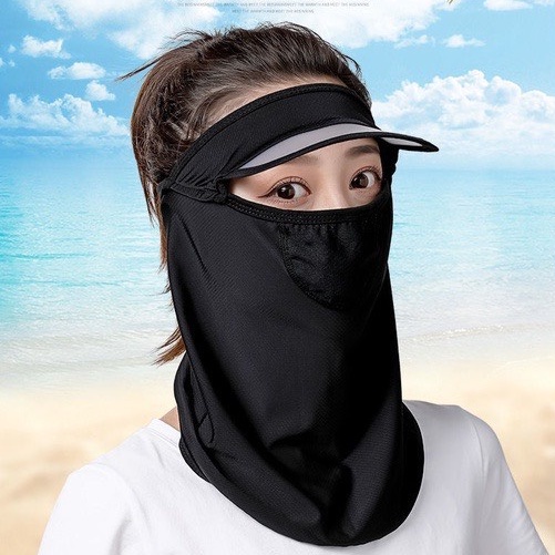 Khẩu Trang NINJA Có Vành Nón Che Kín Mặt Vải Thun Thông Thoáng