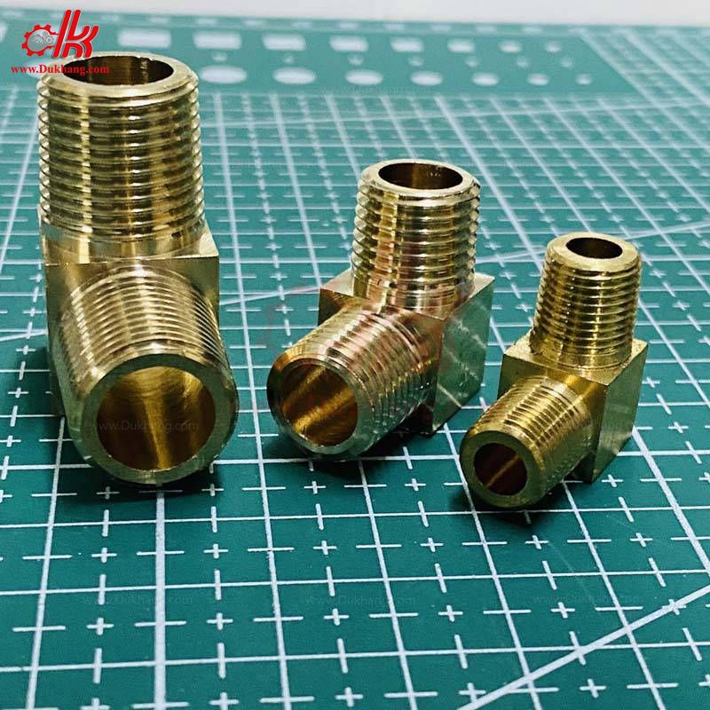 Co 2 đầu ren ngoài đồng thau