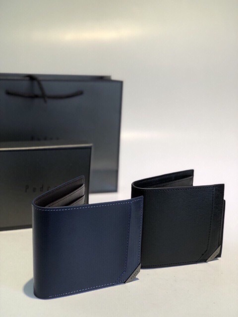 Ví nam Pedro cao cấp phối logo chéo hàng xuất dư