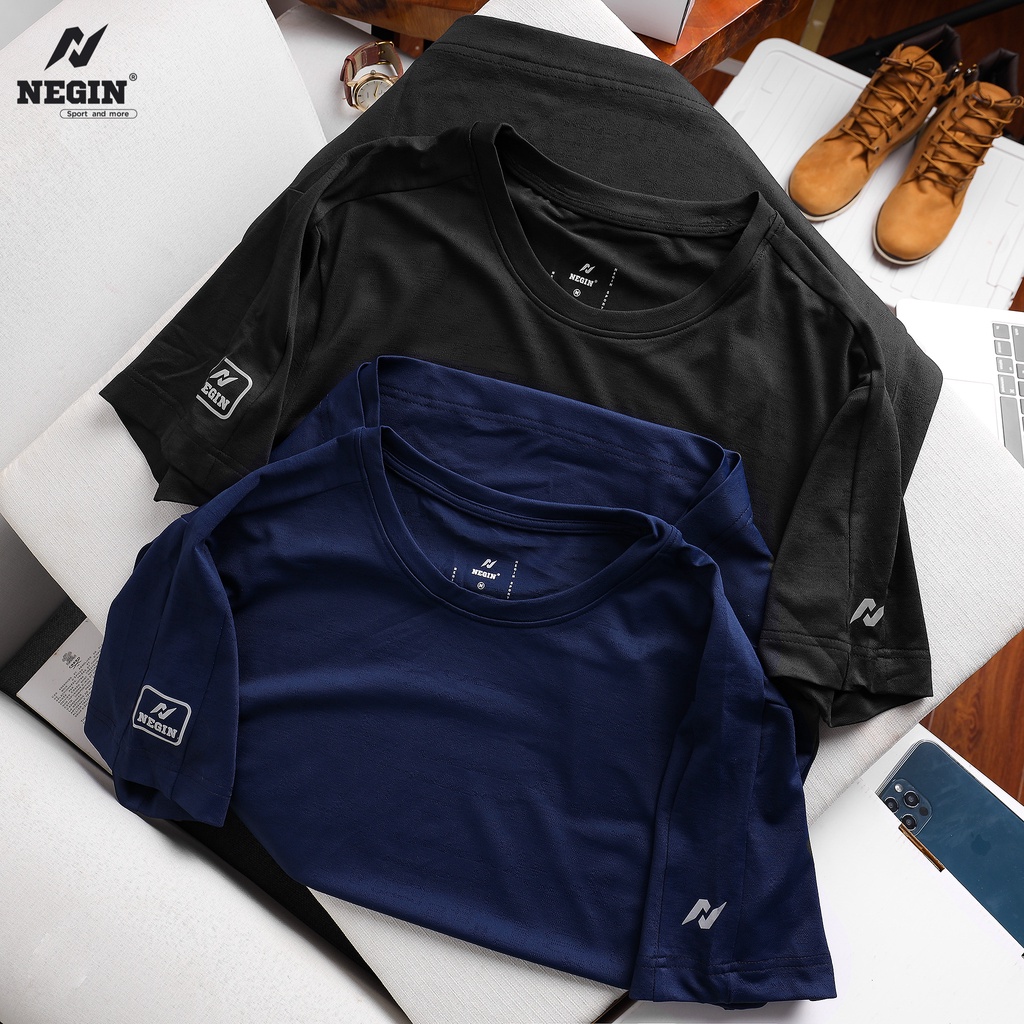 Áo Thun Thể Thao Nam NEGIN Cổ Tròn Tay Ngắn Với Chất Liệu Kháng Khuẩn, Chống Tia UV 0059