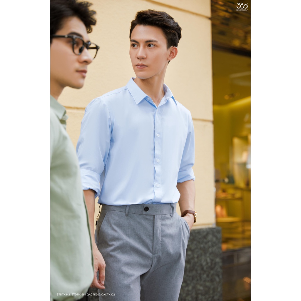 Áo sơ mi nam dài tay dáng slim thương hiệu 360 Boutique chất sợi tre cao cấp - STDTK342