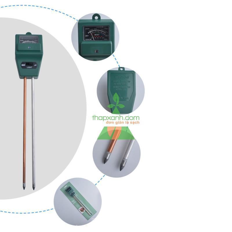 Máy đo độ ẩm, độ ph, ánh sáng của đất 3 trong 1