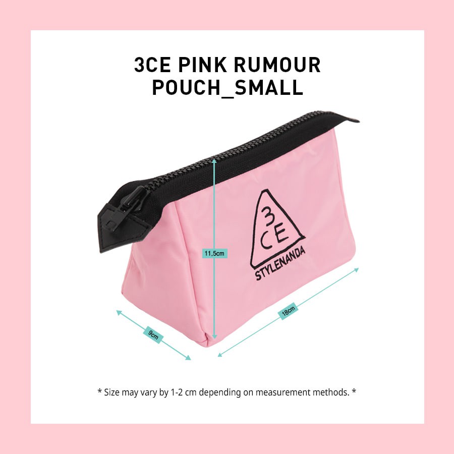 TÚI ĐỰNG MĨ PHẨM [3CE] PINK RUMOUR POUCH