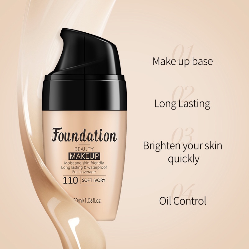 [Hàng mới về] Kem Nền Bb Dạng Lỏng Dưỡng Ẩm Tự Nhiên Không Dầu 30ml