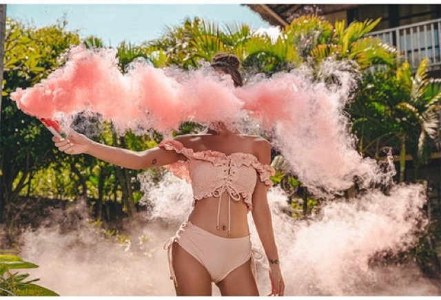 Bộ bơi nữ , bikini 2 mảnh đan ngực tay ngang Hàn Quốc | BigBuy360 - bigbuy360.vn