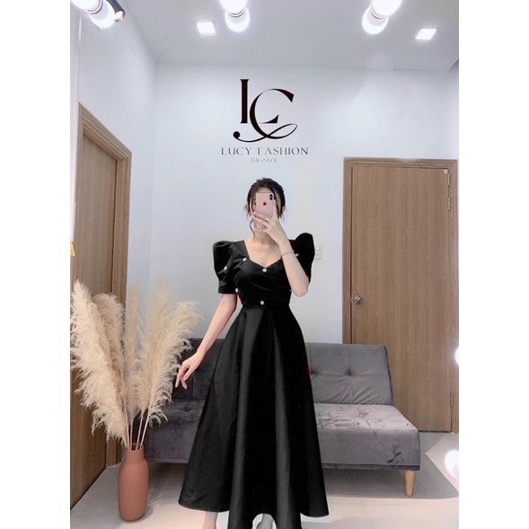 Đầm bigsize nữ thiết kế kiểu tay phồng che mọi khuyết điểm