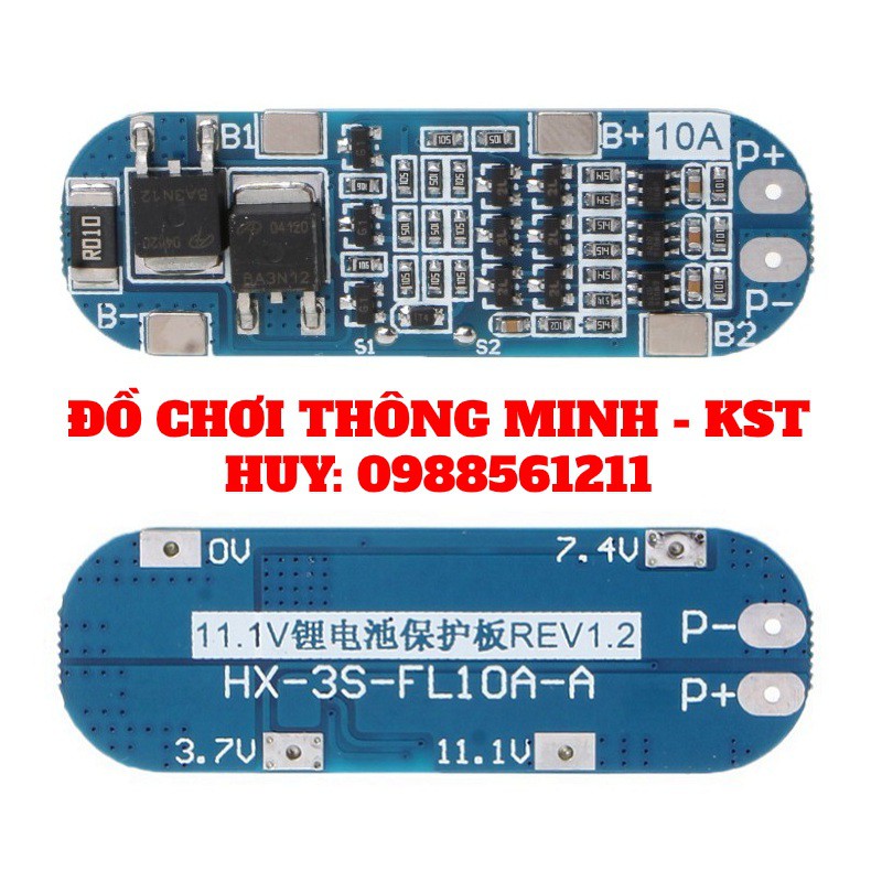 Mạch sạc và bảo vệ pin 3s 18650