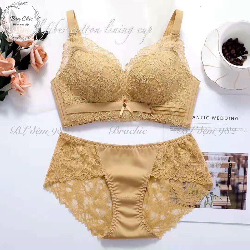 Bộ Lót Ren Cao Cấp Đệm Vừa Nâng Ngực