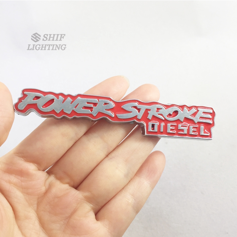 Logo trang trí xe hơi họa tiết POWER STROKE bằng im loại hợp thời trang
