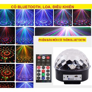 Đèn LED Quả Cầu Cảm Ứng Xoay Pha Lê 7 Màu Tích Hợp Kết Nối Bluetooth Nháy Theo Nhạc Loa LớnHàng Chất Lượng Cao Cấp