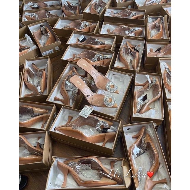 Mã 2129–6782 GIÀY GUỐC ZA.RA MICA ĐÁ TRÒN FULL BOX