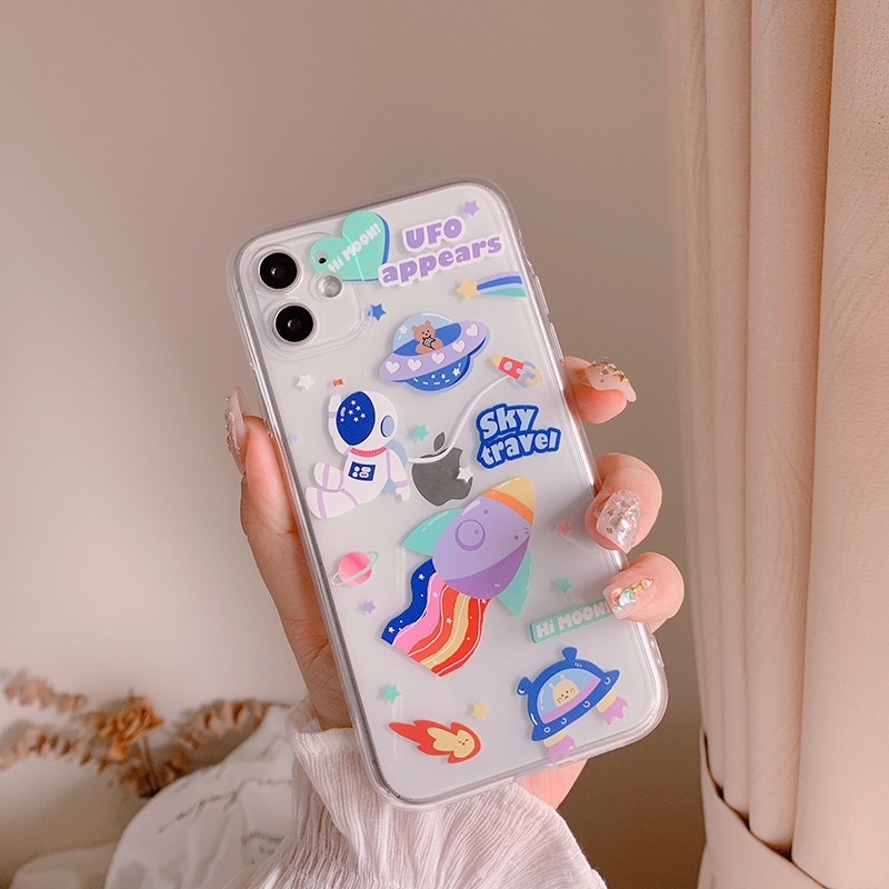 Ốp điện thoại mềm ánh laze in hình phi hành gia cho iphone11 11pro Xsmax XR 8plus | BigBuy360 - bigbuy360.vn