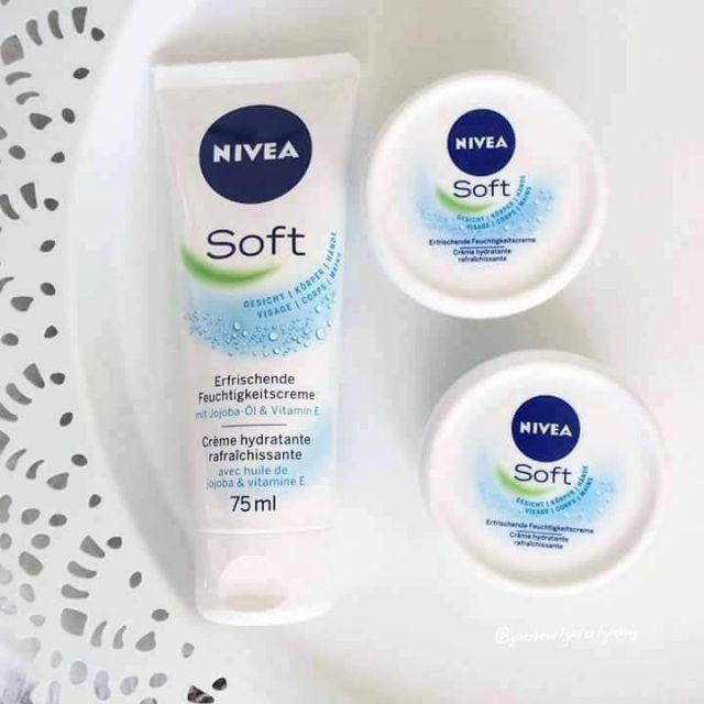 Nivea Soft Dưỡng thể dưỡng ẩm chống nẻ-mốc - xách tay Đức