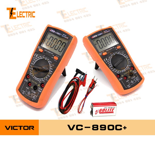 Victor VC - 890C+ Đồng Hồ Đo Điện Vạn Năng Điện Tử Victor VC 890C+