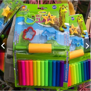 Vỉ Đất Sét nặn Cỡ Lớn Có Kèm Khuôn Và Cây Lăn Đất