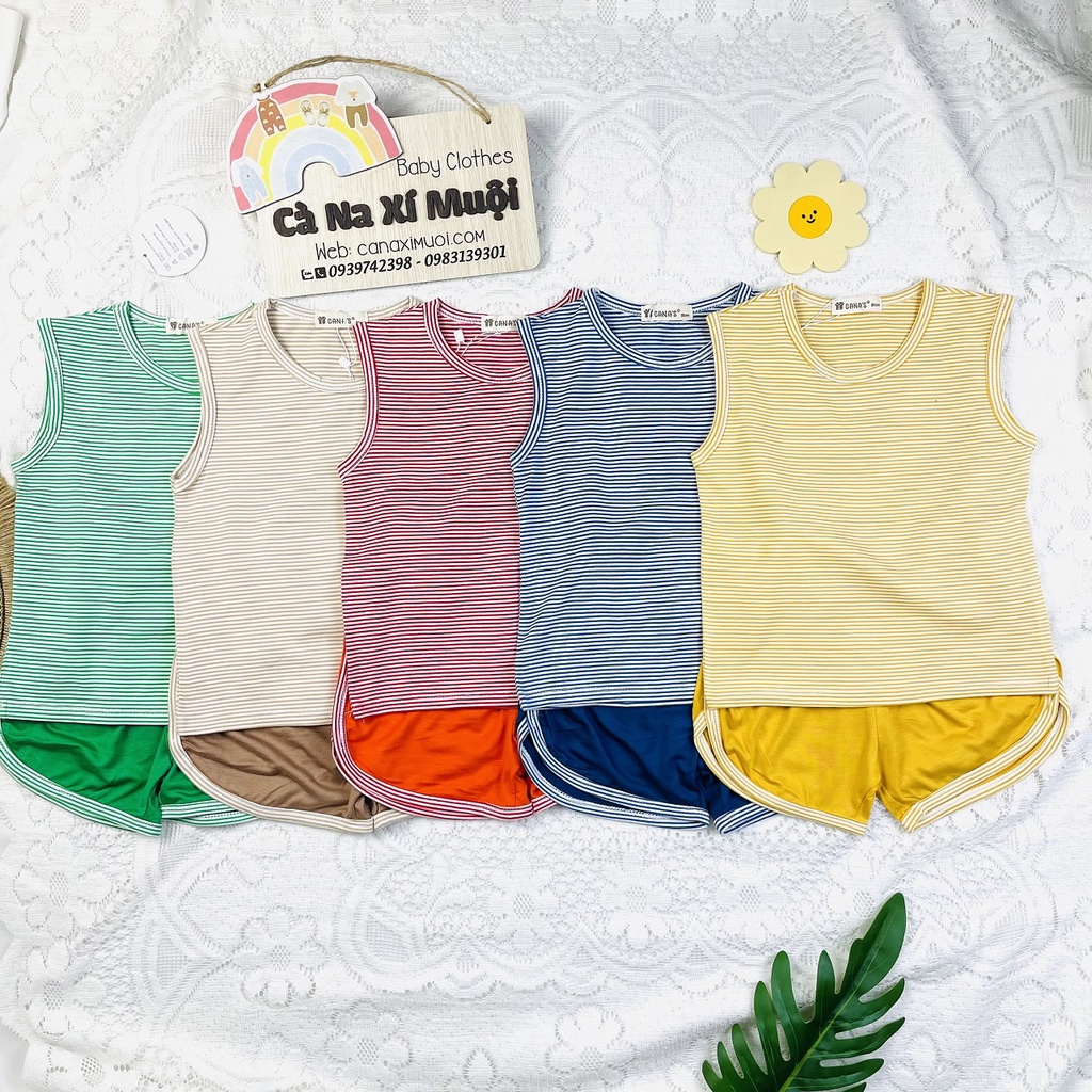 ✨Size(9-32Kg)✨FREE SHIPBộ MinKy Mom CaNa's Sát Nách Cotton Lạnh Dể Thương Cho Bé Gái Bé Trai, Đủ Màu