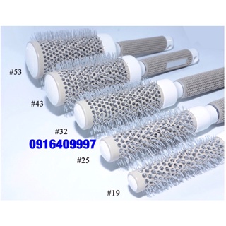 Lược tròn ống nhôm, lược tạo kiểu, lược tròn tạo phồng tóc, lược sấy tóc uốn