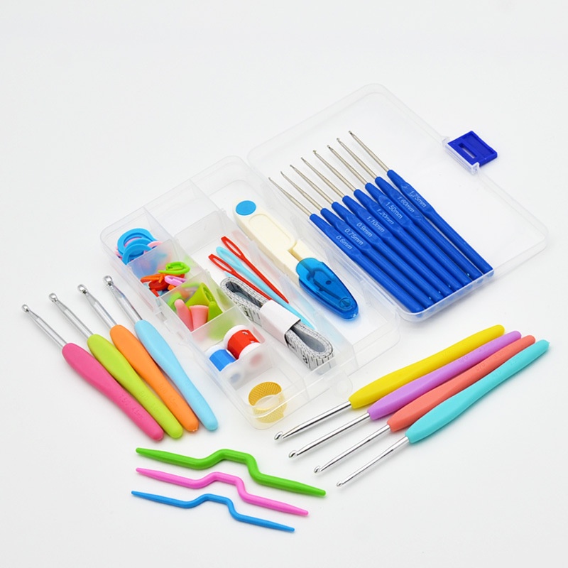 Bộ kim móc 16 cây và phụ kiện