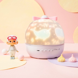Đèn Ngủ Chiếu Sao Tự Xoay 3D