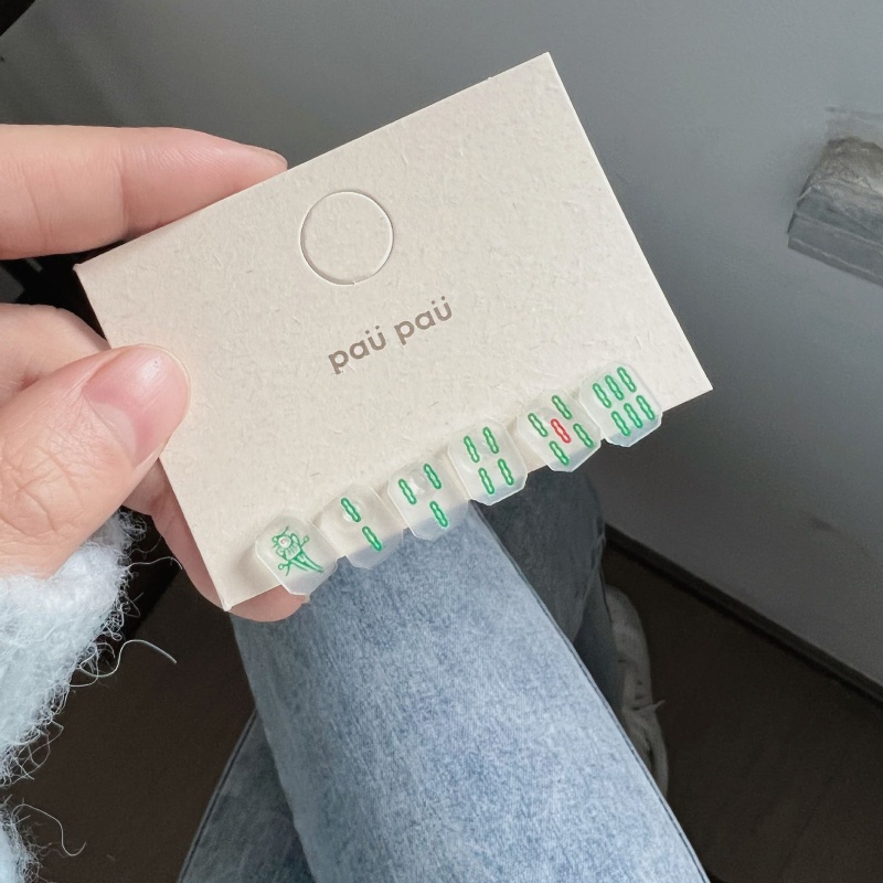 Bộ 6 Bông Tai Hình Nhân Vật Trung Quốc Bằng Nhựa Resin Phong Cách Gothique