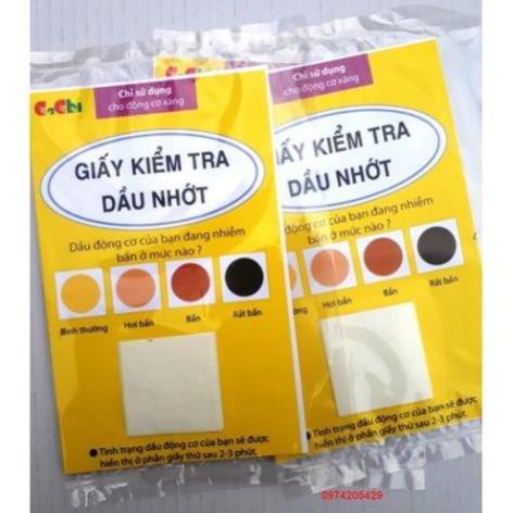 Giấy kiểm tra dầu nhớt