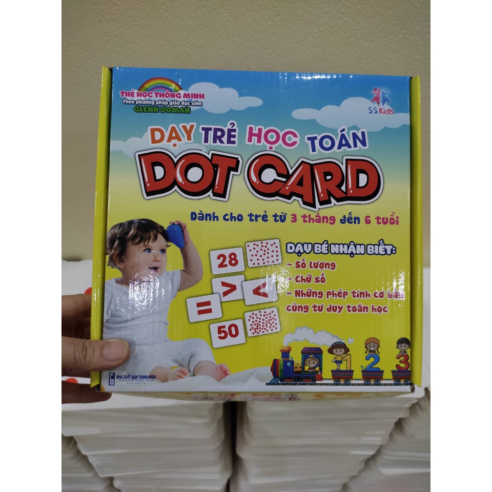 [KM Đặc biệt] Bộ Thẻ học Toán chấm Dot card theo pp Glenn Doman dành cho bé từ 3 tháng tuổi trở lên