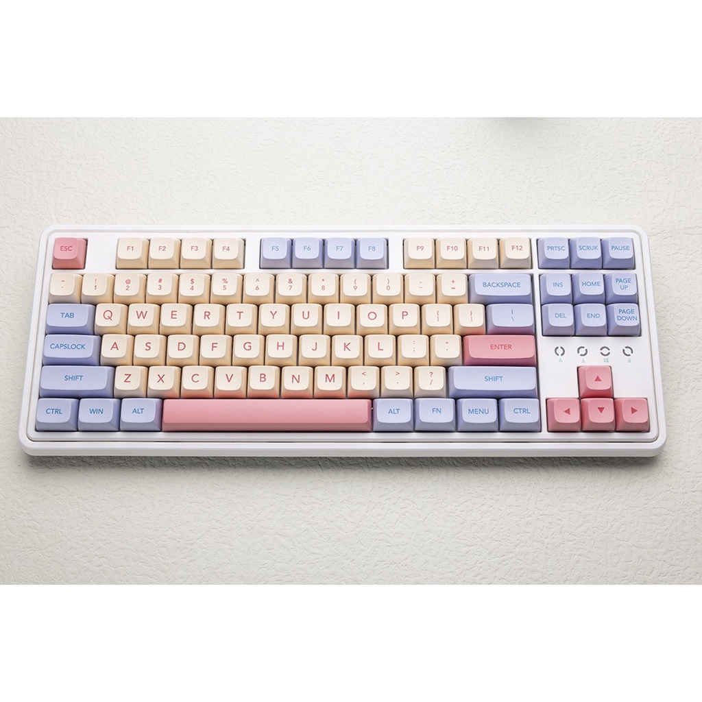 Keycap XDA PBT Dyesub - bộ nút thay cho bàn phím cơ Honey milk, Macaroon, Shimmer, Ice cream