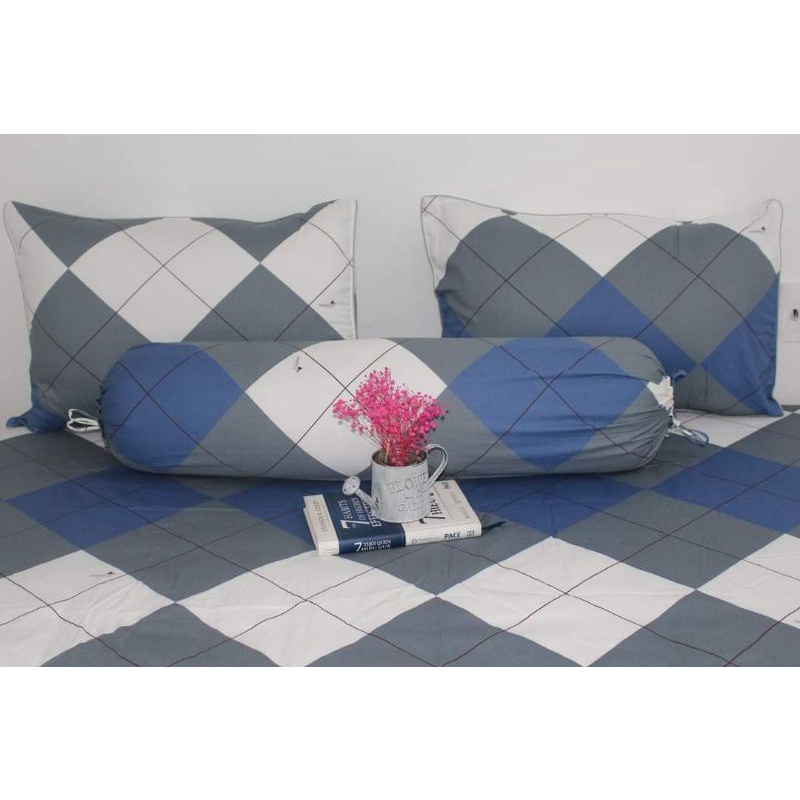 Drap Thắng Lợi, ga trãi giường chính hãng cotton 100% hàng chuẩn có in logo Ô XANH XÁM