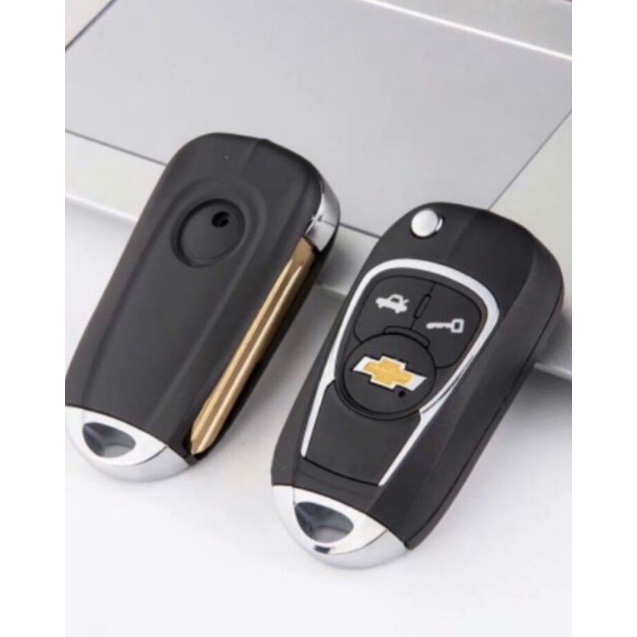 Vỏ độ gập chìa khoá xe Chevrolet Aveo Spark Vivant 2 nút bấm như hình chuẩn zin
