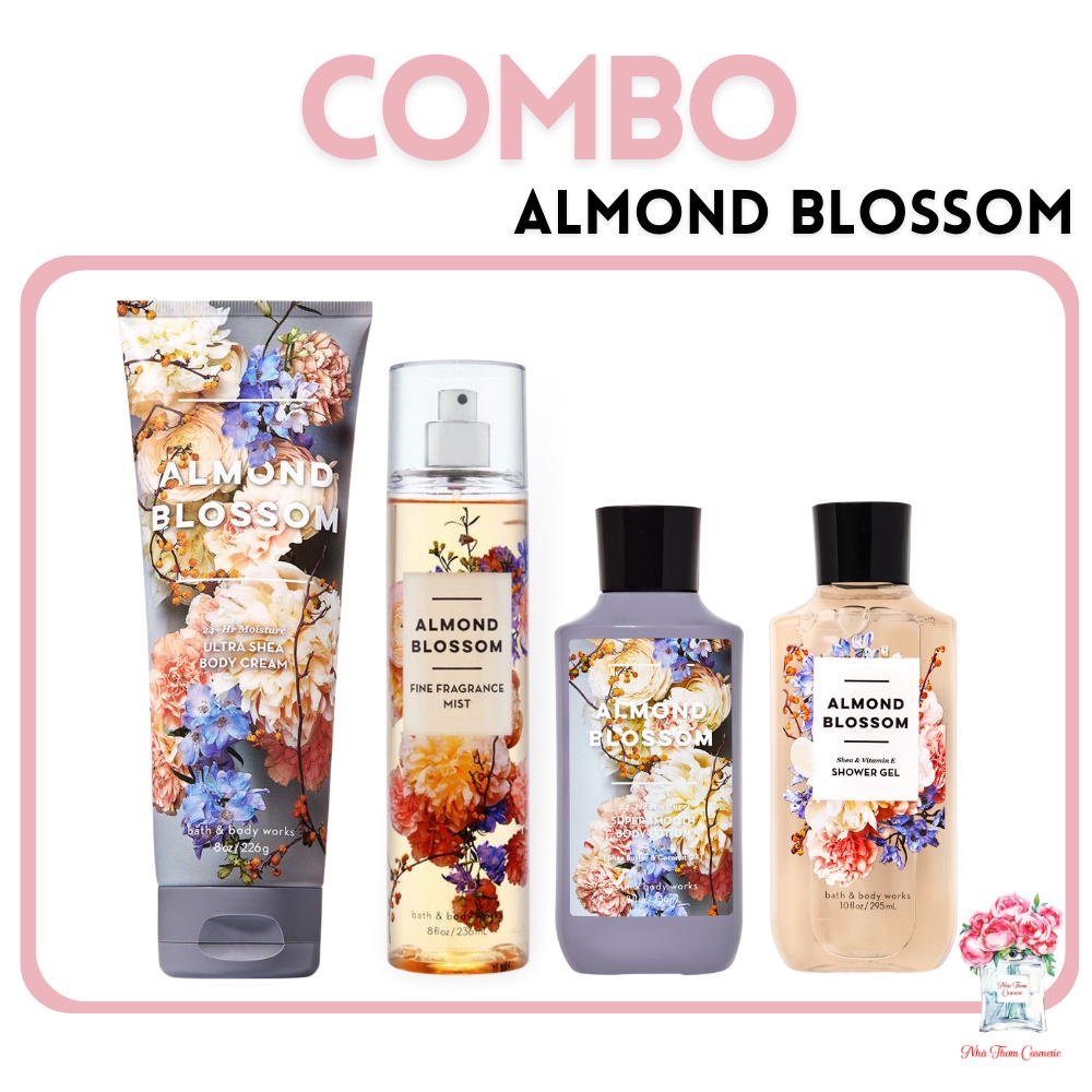 Xịt Toàn Thân Bath & Body Works Almond Blossom Fine Fragrance Mist Hương Thơm Quyến Rũ Nữ Tính 236ml