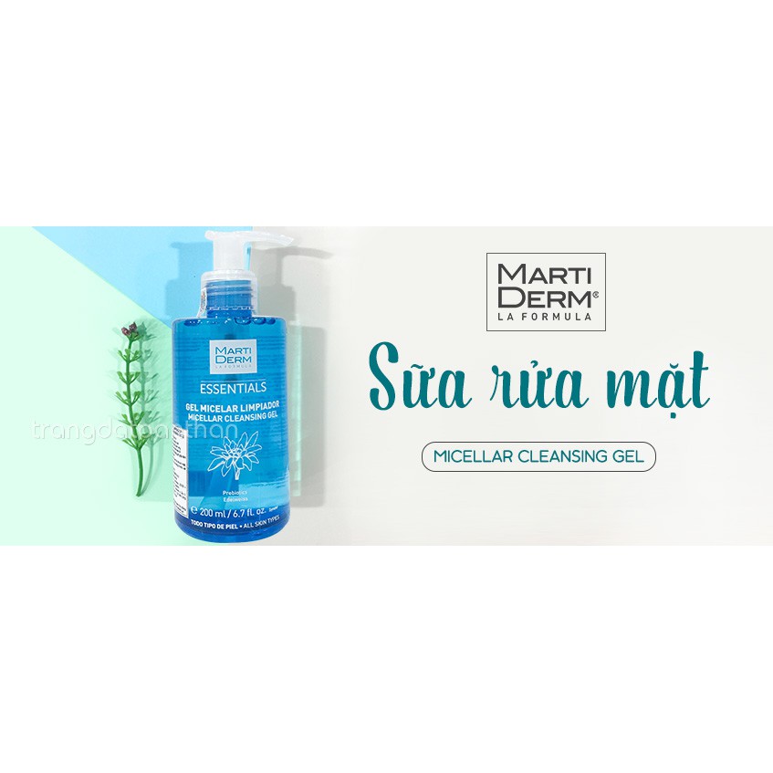 [MARTIDERM] Sữa rửa mặt cho da hỗn hợp đến da dầu MARTIDERM MICELLAR CLEANSING GEL