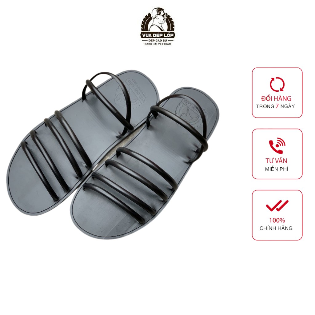 Dép cao su Nữ 6 quai sợi nhỏ, được làm thủ công của VUA DÉP LỐP Phạm Quang Xuân, ảnh thật, bảo hàng và sẵn hàng
