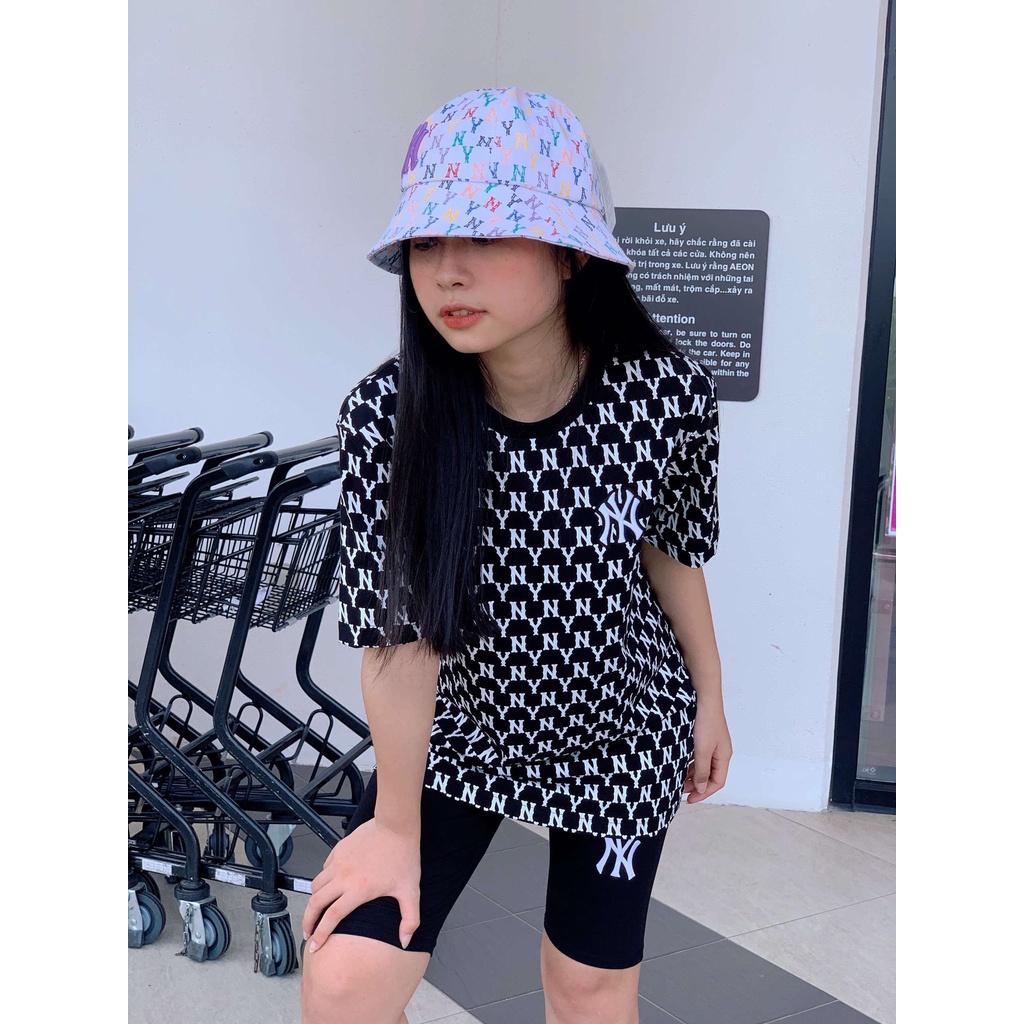 Áo Thun Ny Mlb Monogram Nam Nữ  - Hàng Xuất Dư Cambodia - Chất cotton dày dặn ko bao giờ xù lông