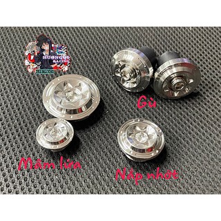 Set Mâm Lửa+Nắp Nhớt+Gù Salaya Inox 304 Cho Các Dòng Xe Honda