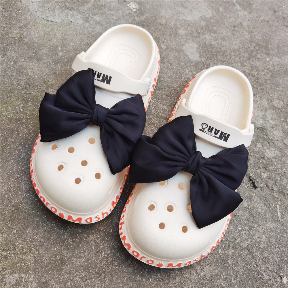 Phụ kiện giày crocs trang trí hình nơ xinh xắn